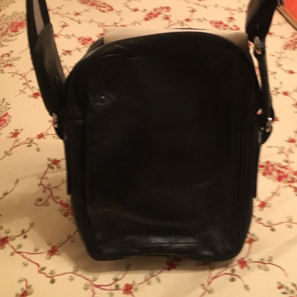 🌲 Men's vintage Bally black leather man bag. - Picture 5 of 8